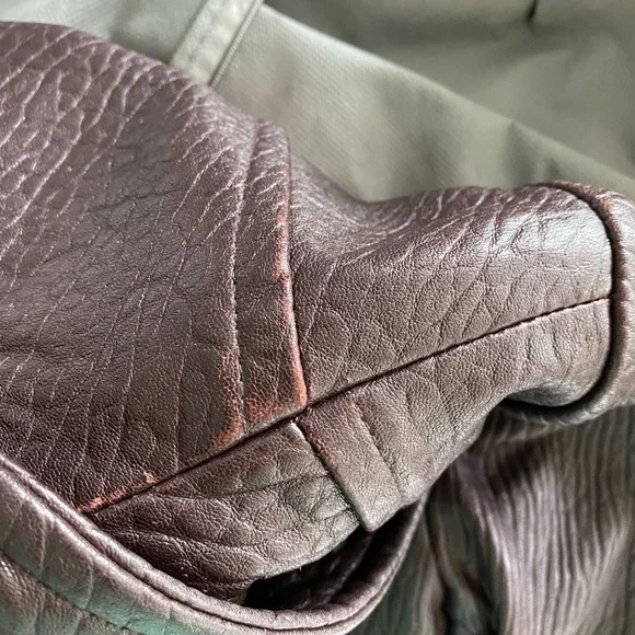 Mackage Lisa Pebbled Leather Jacket Bordeaux Size M - Picture 7 of 8